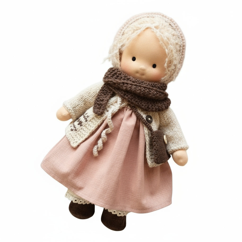 Aurelia Handmade Waldorf Doll Made Of Cotton For Creative Play