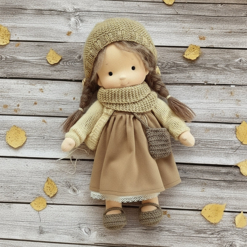 Aurelia Handmade Waldorf Doll Made Of Cotton For Creative Play