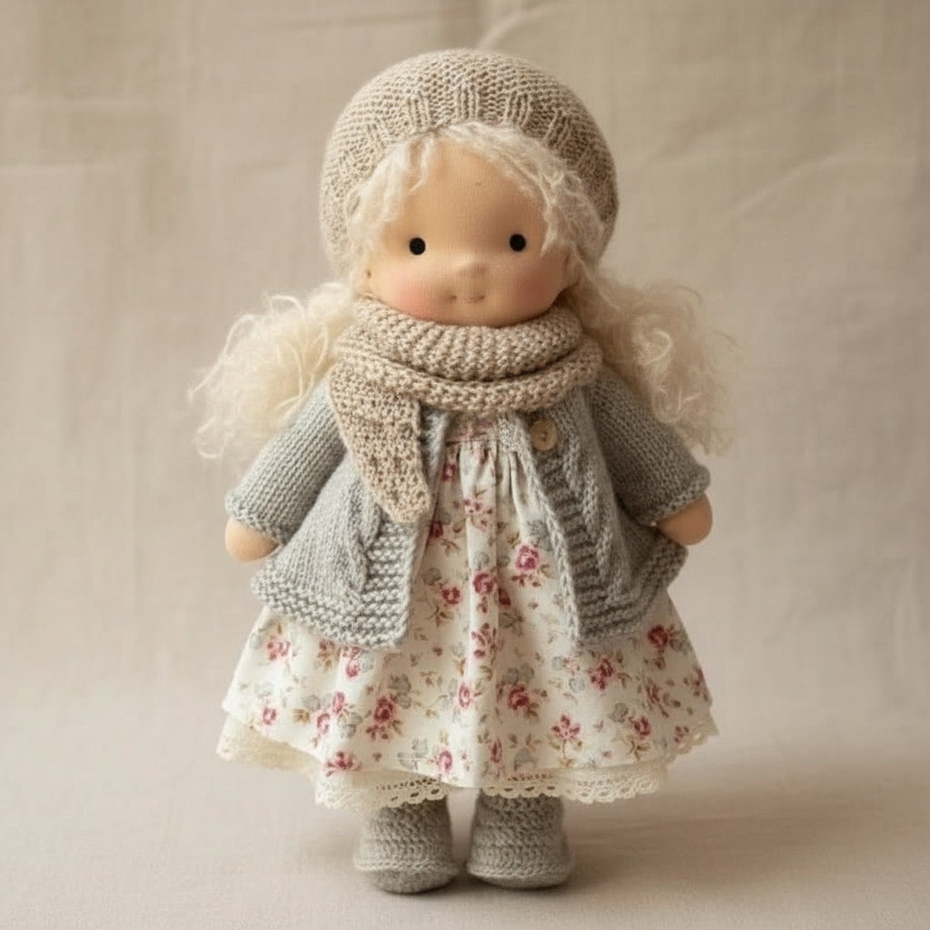 Aurelia Handmade Waldorf Doll Made Of Cotton For Creative Play