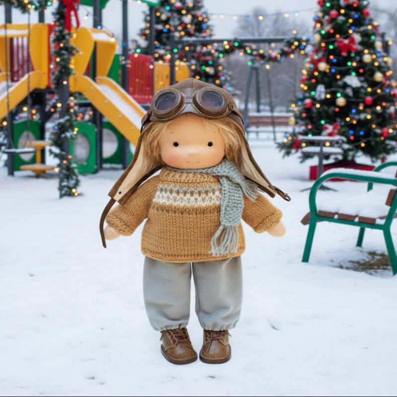Aurelia Handmade Waldorf Doll Made Of Cotton For Creative Play