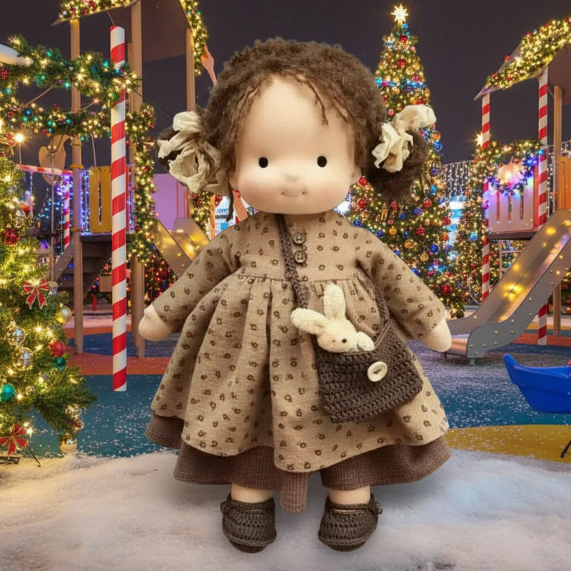 Aurelia Handmade Waldorf Doll Made Of Cotton For Creative Play