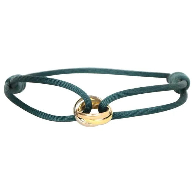 Simple Cord Bracelet With Rose Gold Infinity Charm