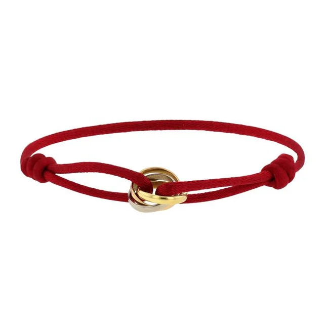 Simple Cord Bracelet With Rose Gold Infinity Charm