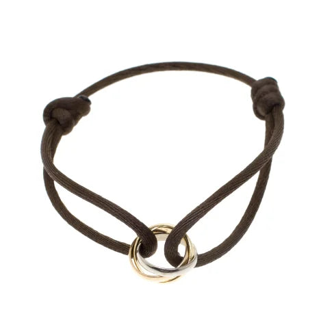 Simple Cord Bracelet With Rose Gold Infinity Charm