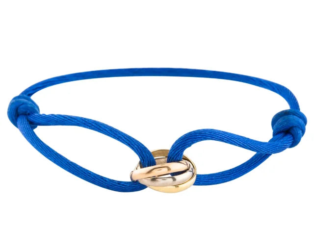 Simple Cord Bracelet With Rose Gold Infinity Charm