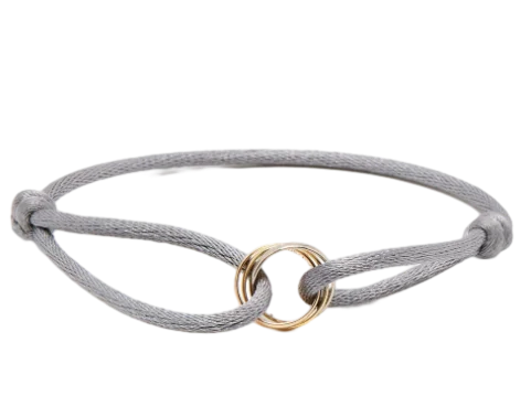 Simple Cord Bracelet With Rose Gold Infinity Charm