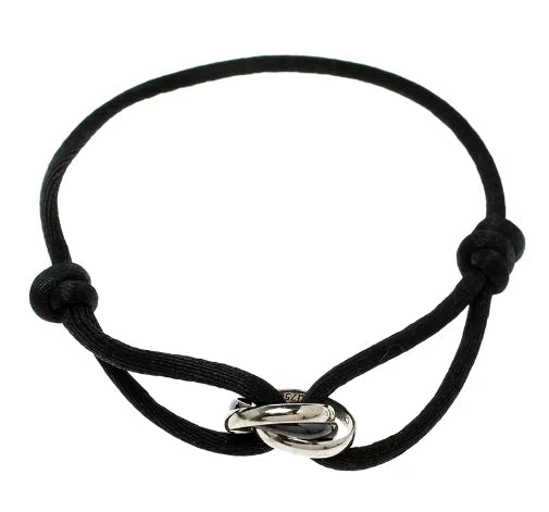 Simple Cord Bracelet With Rose Gold Infinity Charm