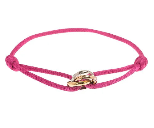 Simple Cord Bracelet With Rose Gold Infinity Charm