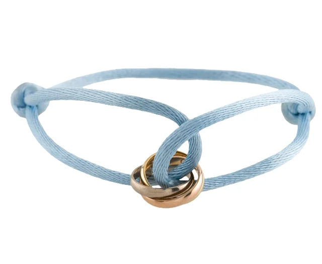 Simple Cord Bracelet With Rose Gold Infinity Charm