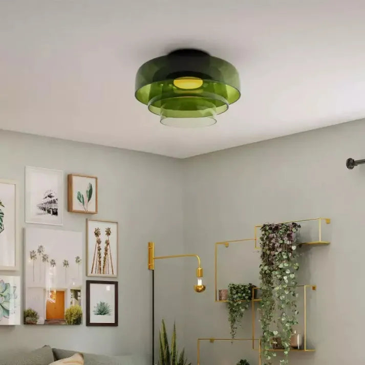 Lunethra Glass Nordic Medieval Ceiling Chandelier With Warm Glow