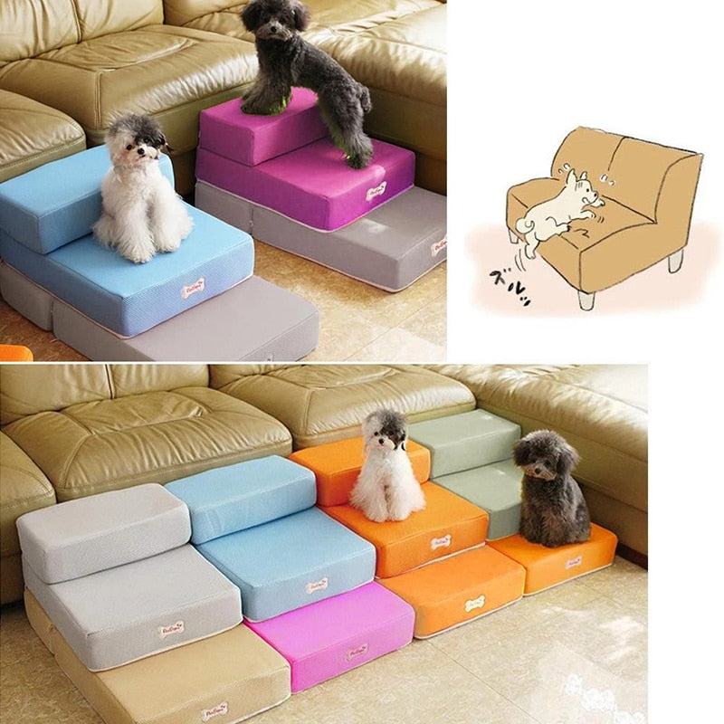 پله‌های ارتوپدی حیوانات خانگی با طراحی فومی مش دو طبقه