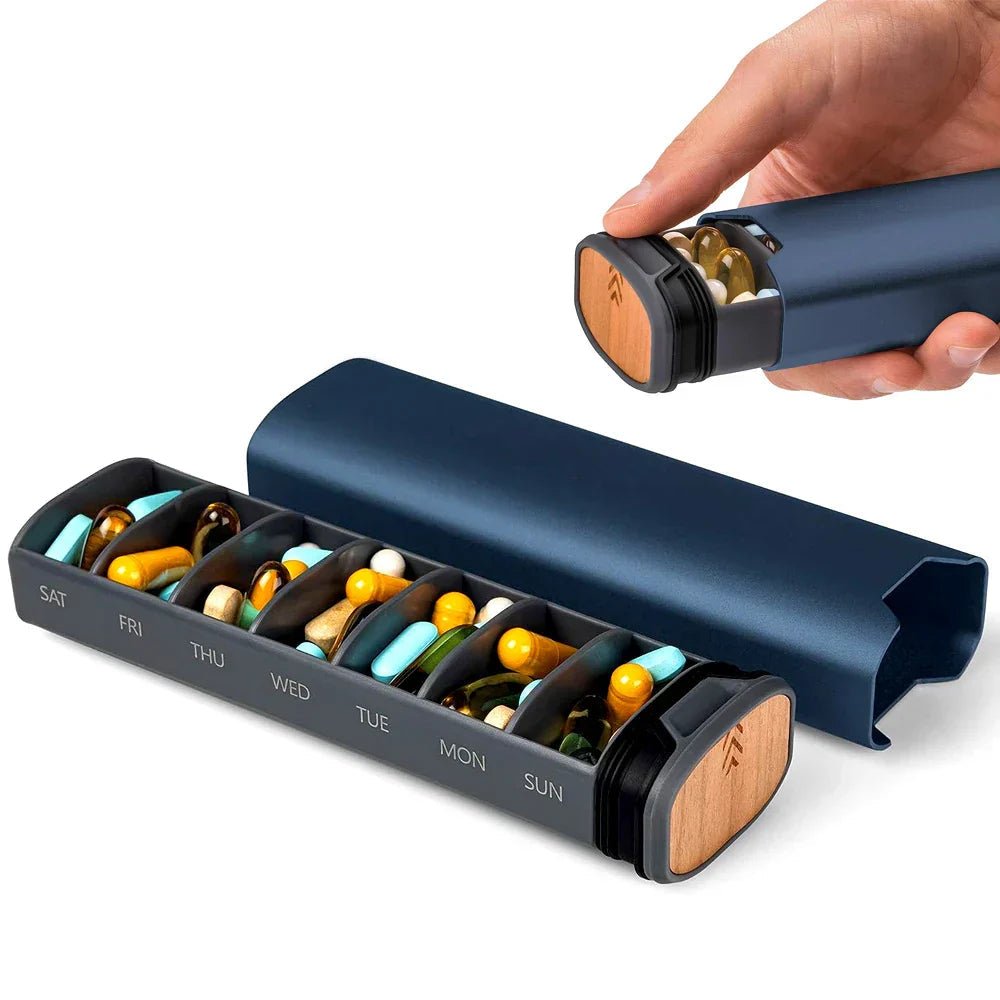 VoyagePack Compact 7 Day Medication Case For Travel