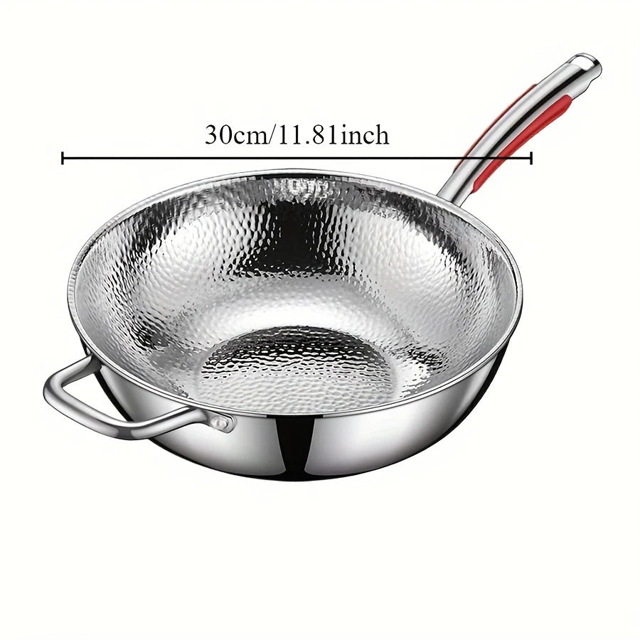 NovaPrime Titanium Wok With Round Bottom For Induction Cookers And Stir Frying