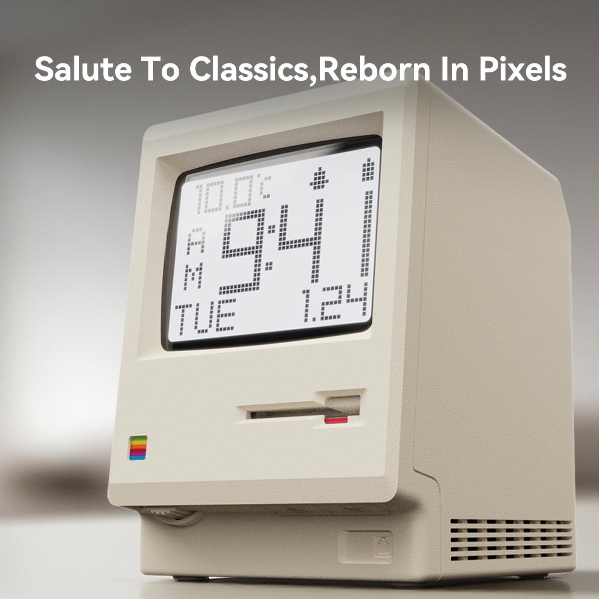 NexaTick Digitální Budík s Retro Designem Počítače