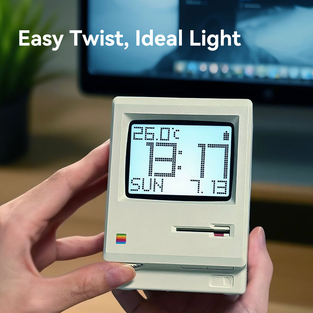 NexaTick Digitální Budík s Retro Designem Počítače