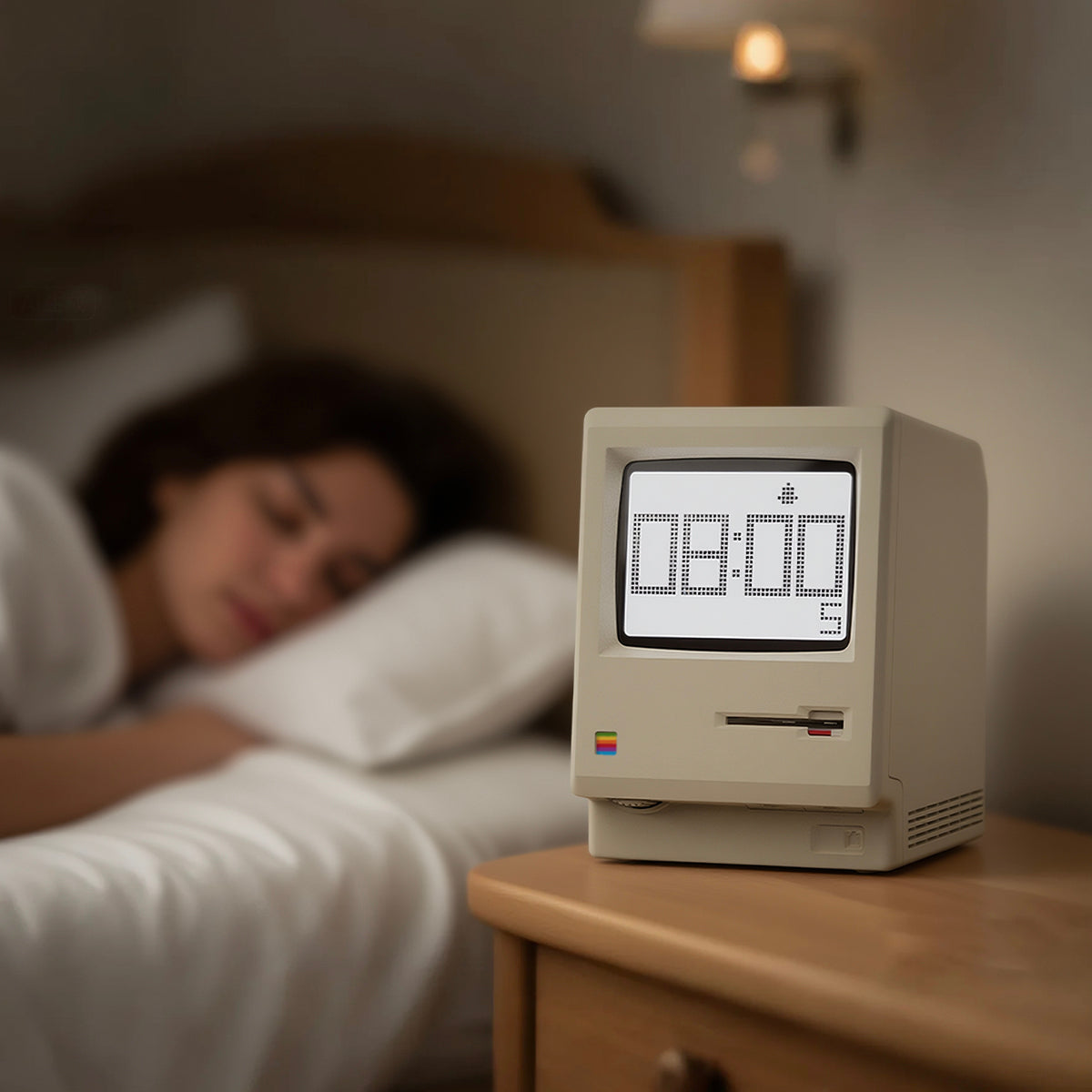 NexaTick Digitální Budík s Retro Designem Počítače