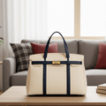 AzureVale Classic Cotton Canvas Tote With Reinforced Steel Design