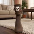 SnugNest Cozy House Socks With Cute 3D Animal Accent And Non-Slip Sole