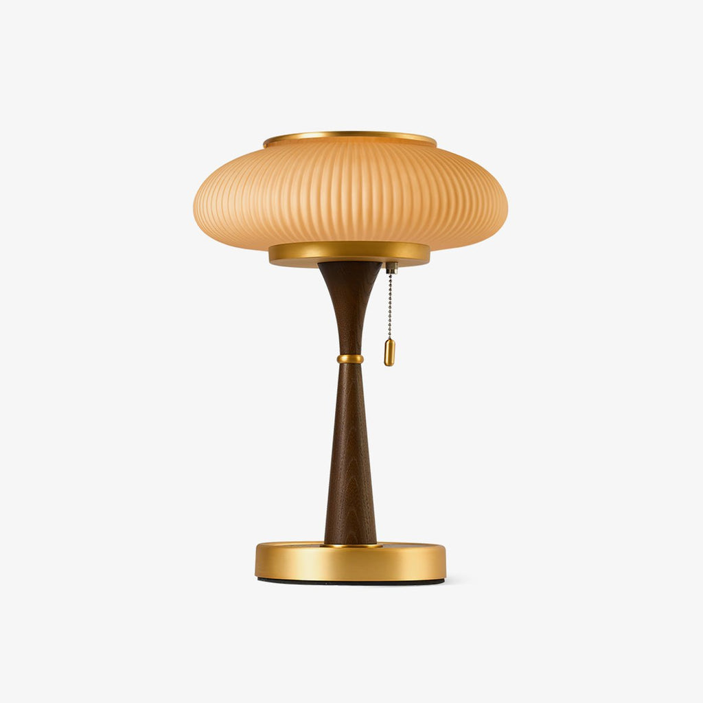 Lampada da tavolo Nivara a forma di fungo, stile moderno minimalista