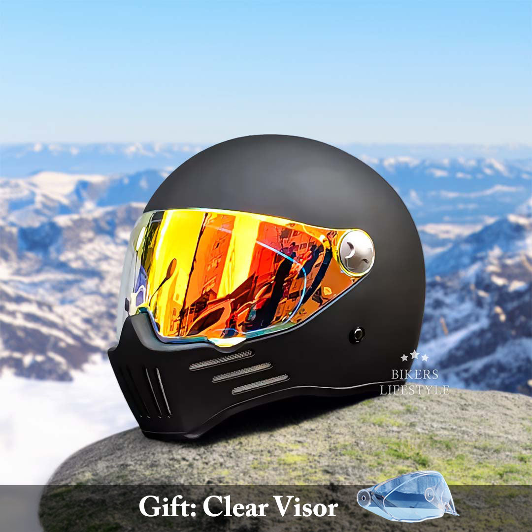 Casco Integral Cruiser con Visera Roja Certificado DOT ECE