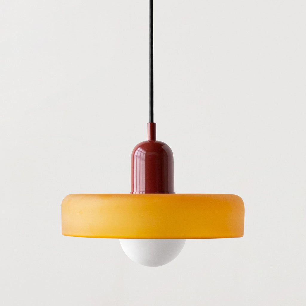 AuroraLume Retro Nordic Glass Pendant Lamp With Soft Ambient Lighting