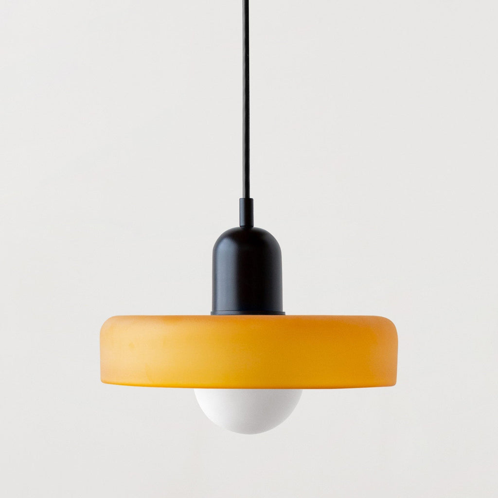 AuroraLume Retro Nordic Glass Pendant Lamp With Soft Ambient Lighting