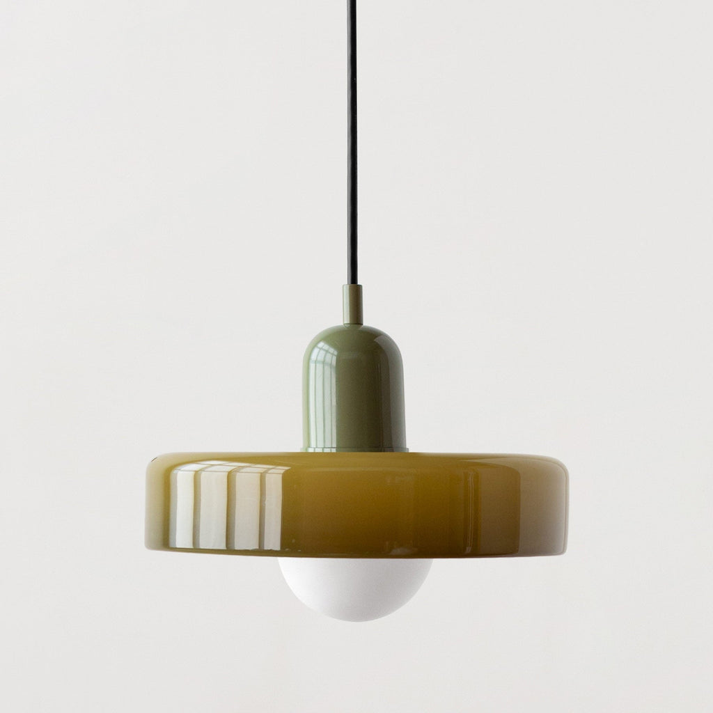 AuroraLume Retro Nordic Glass Pendant Lamp With Soft Ambient Lighting