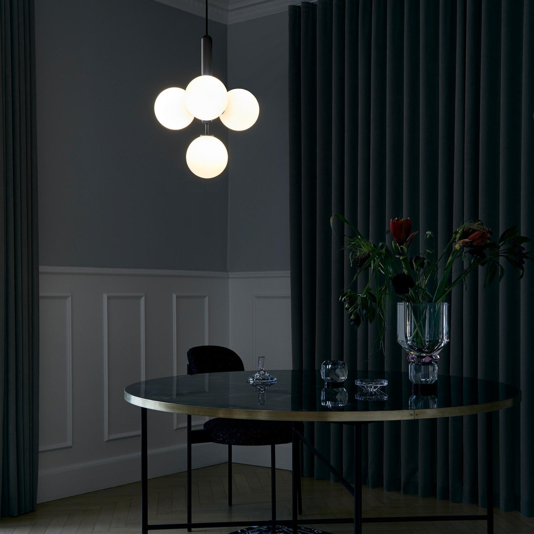 Etara Klare Glas Minimalistische Pendelleuchte für Esstische