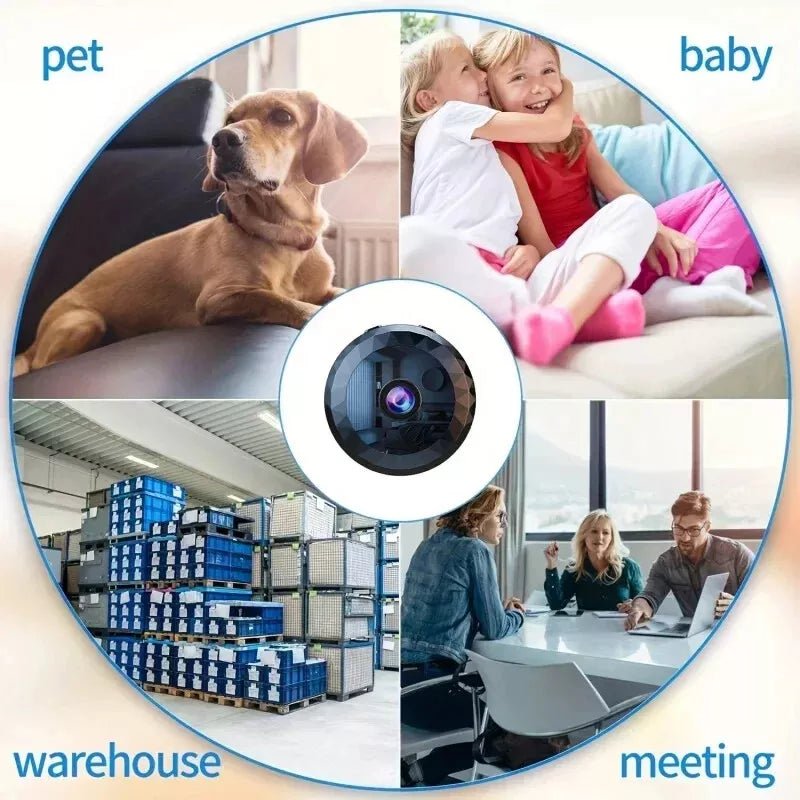 NovaGuard Mini 1080P WiFi-sikkerhedskamera med natvision og bevægelsesdetektion