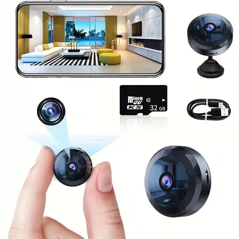 NovaGuard Mini 1080P WiFi-sikkerhedskamera med natvision og bevægelsesdetektion