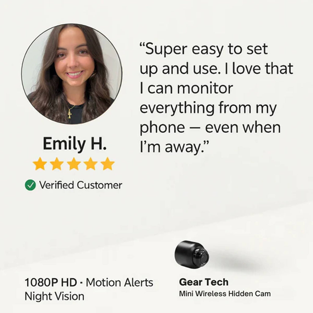 AeroGuard Mini Wireless Hidden Camera With Audio For Nanny Monitoring