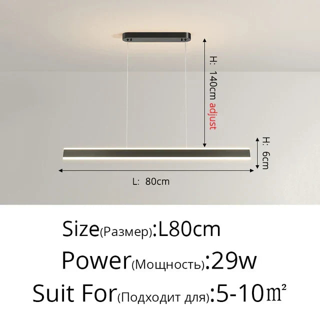 Aurorae Adjustable LED Pendant Light For Modern Living Rooms