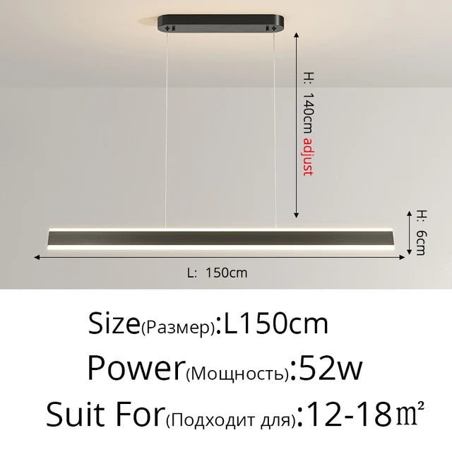 Aurorae Adjustable LED Pendant Light For Modern Living Rooms