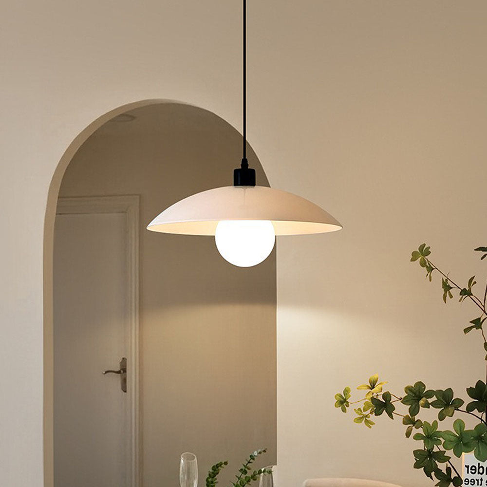 Liora White Glass Pendant Light Minimalist Modern Lamp