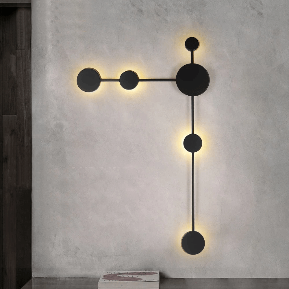 Lumină de perete LED contemporană cu design creativ în formă de cerc