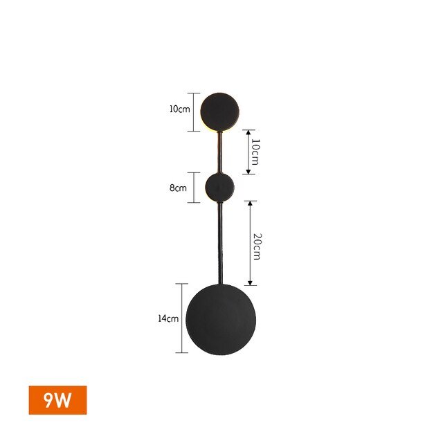 Lumină de perete LED contemporană cu design creativ în formă de cerc