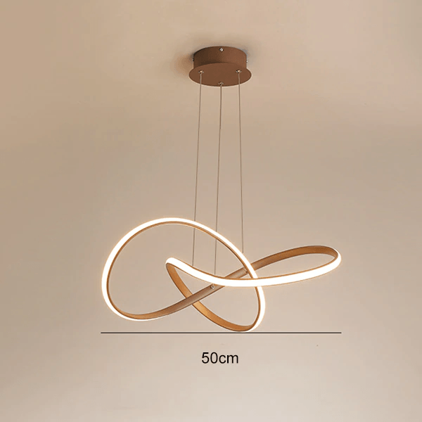 Candeeiro de Teto Pendente LED Moderno com Forma Torcida para Iluminação Futurista