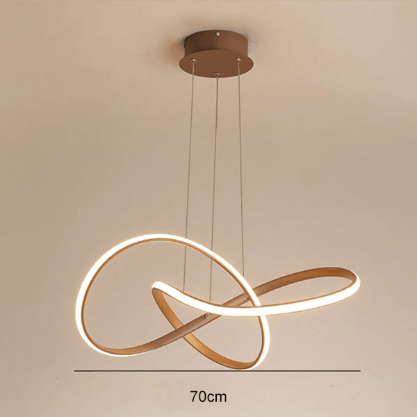 Candeeiro de Teto Pendente LED Moderno com Forma Torcida para Iluminação Futurista