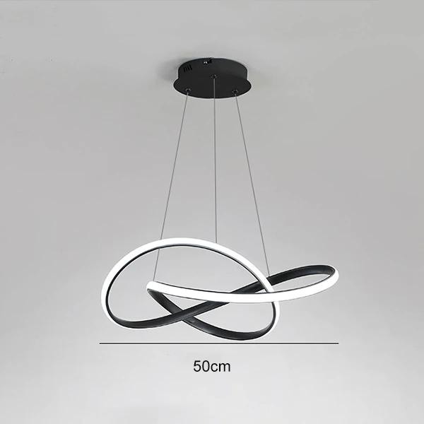 Candeeiro de Teto Pendente LED Moderno com Forma Torcida para Iluminação Futurista