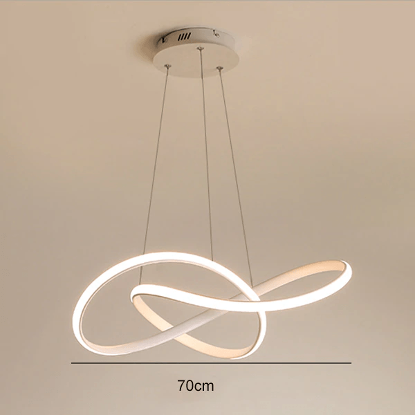 Candeeiro de Teto Pendente LED Moderno com Forma Torcida para Iluminação Futurista