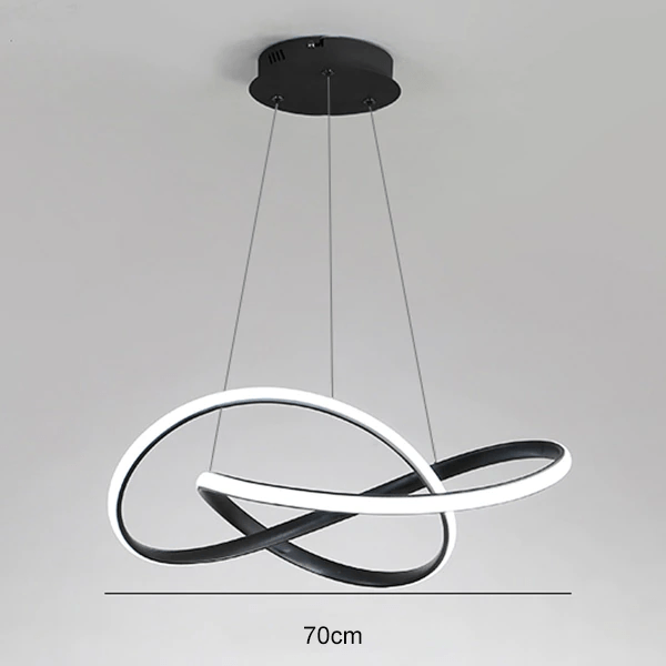 Candeeiro de Teto Pendente LED Moderno com Forma Torcida para Iluminação Futurista