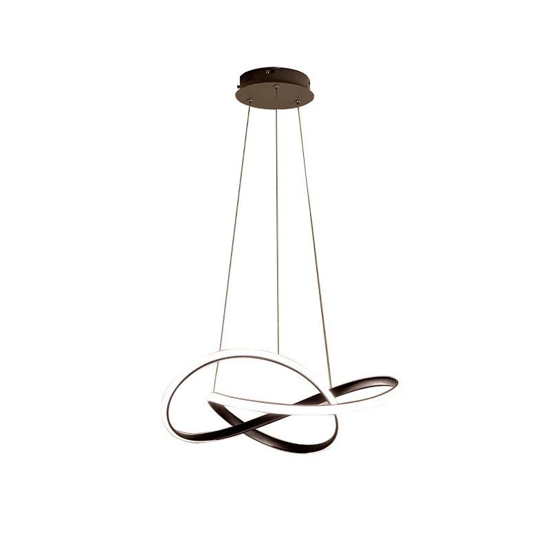 Candeeiro de Teto Pendente LED Moderno com Forma Torcida para Iluminação Futurista