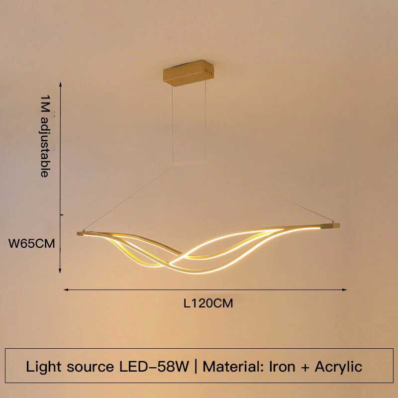 Elegant Curved LED Pendant Light for Modern Interiors