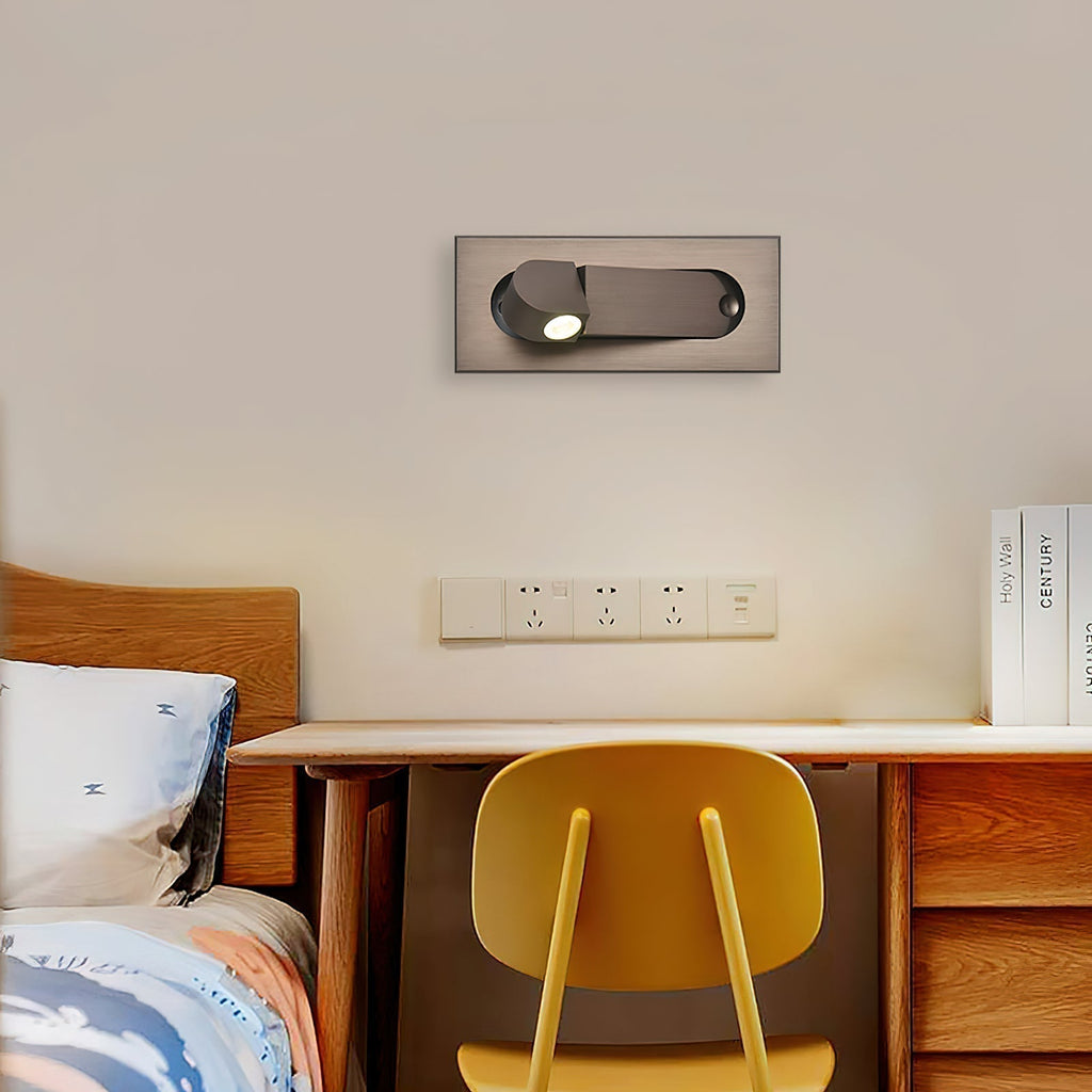 NyraLume Halo LED nástěnná lampa na čtení u postele s ambientním podsvícením