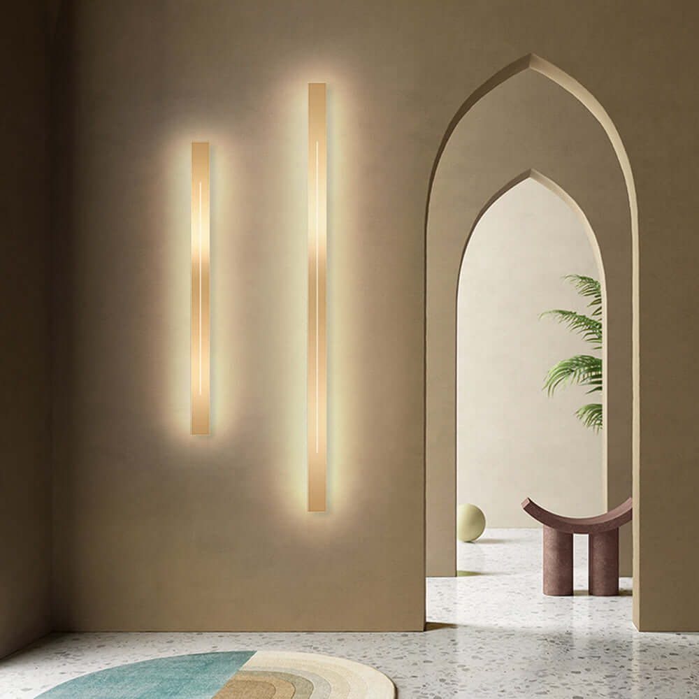 Modern LED wall light gold black indoor 1