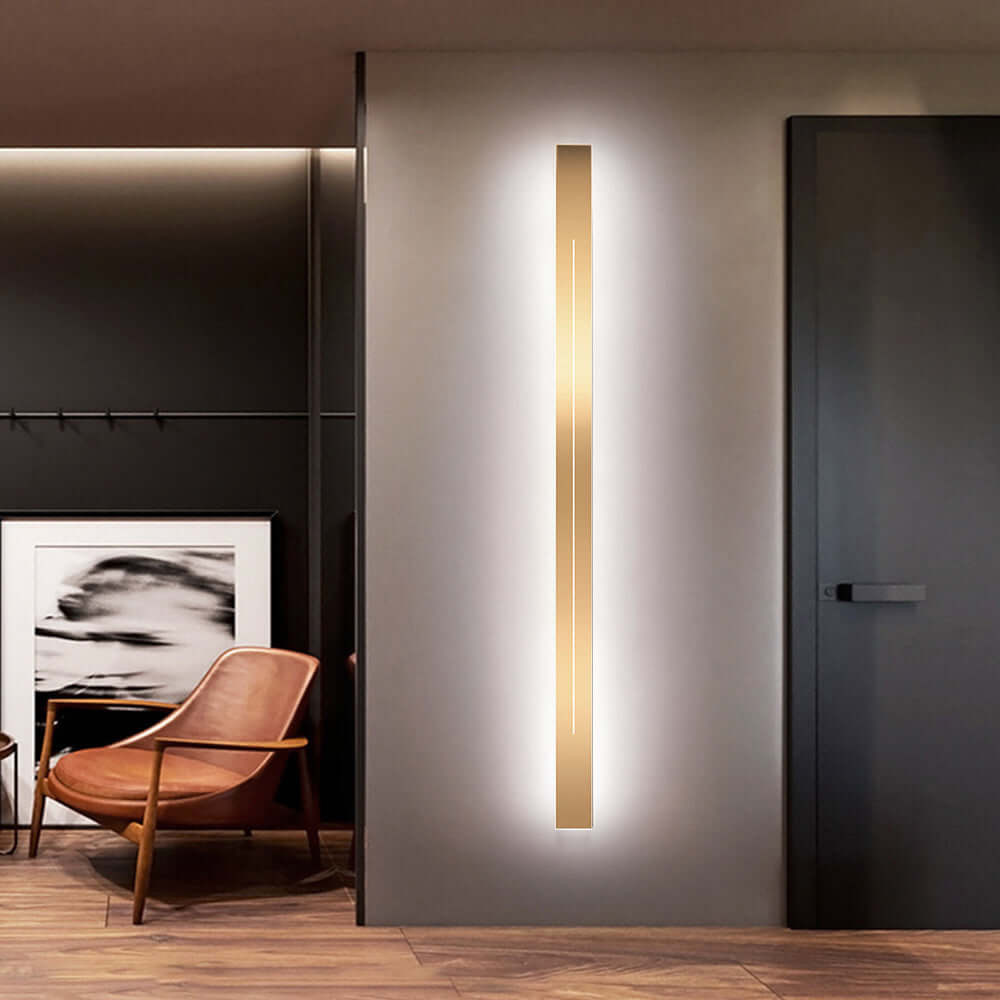 Modern LED wall light gold black indoor 3