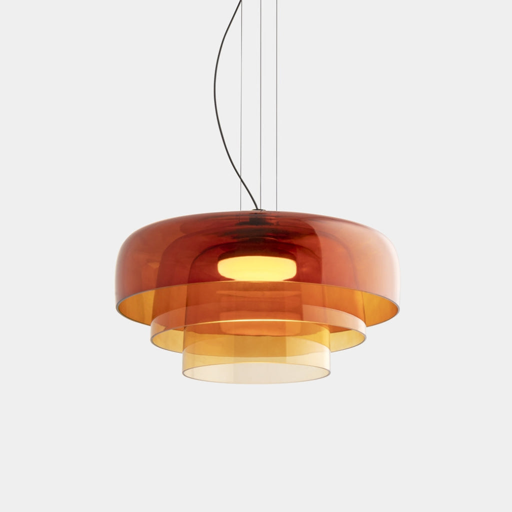 Luminara Glas- und Metall-Hängeleuchte für Küche und Esszimmer