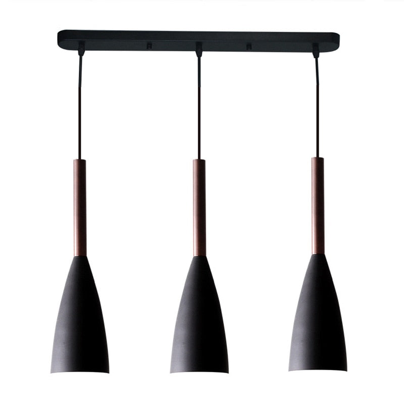 Aurelia Nordic 3-Light Pendant With Aluminum Body And Adjustable Cable