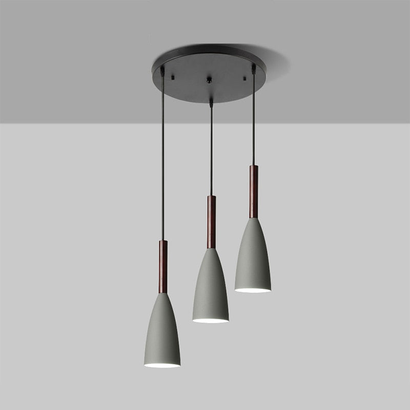 Aurelia Nordic 3-Light Pendant With Aluminum Body And Adjustable Cable