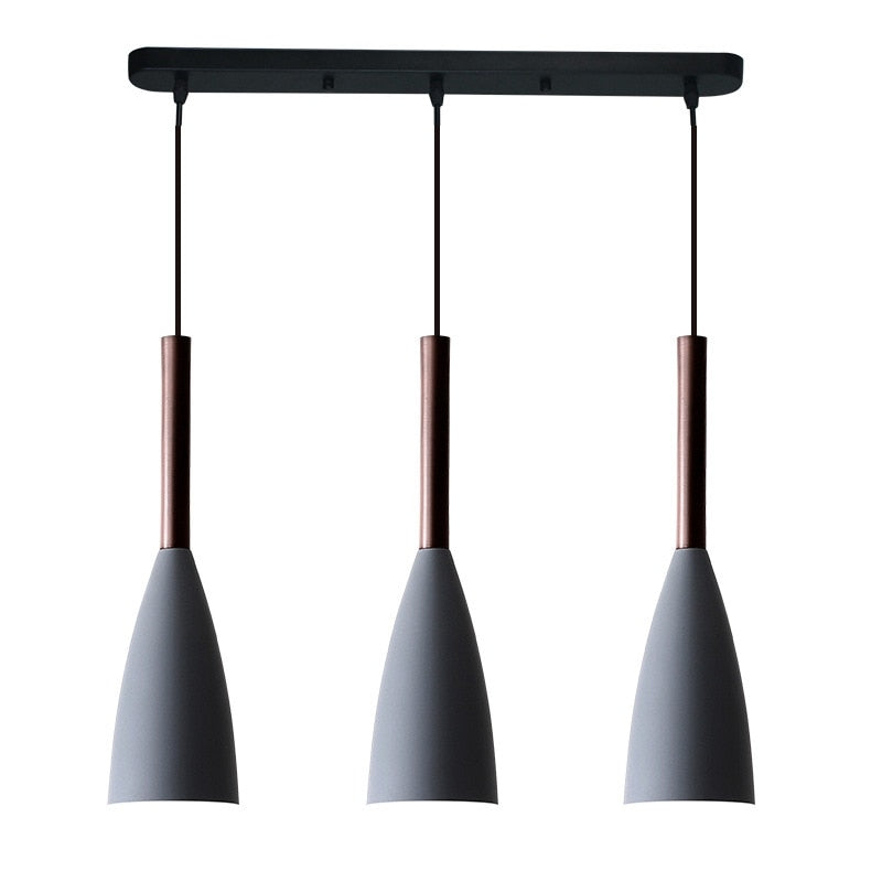 Aurelia Nordic 3-Light Pendant With Aluminum Body And Adjustable Cable
